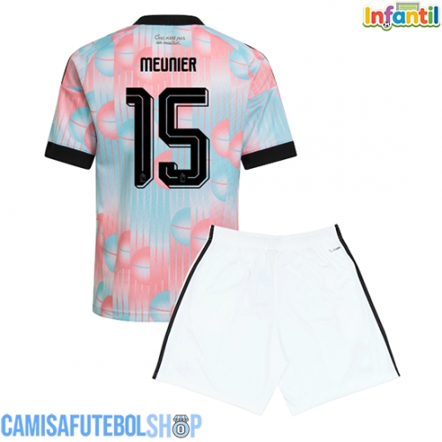 Camisa de time de futebol Bélgica Thomas Meunier #15 Replicas 2º Equipamento Infantil Mundo 2026 Manga Curta (+ Calças curtas)